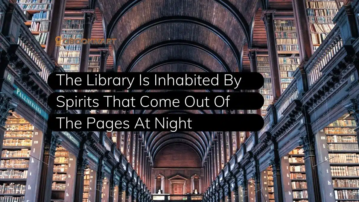 The Library Is Inhabited By Spirits That Come Out Of The Pages At Night