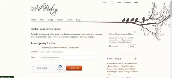 10 Best Websites To Read And Share Poetry (AllPoetry)