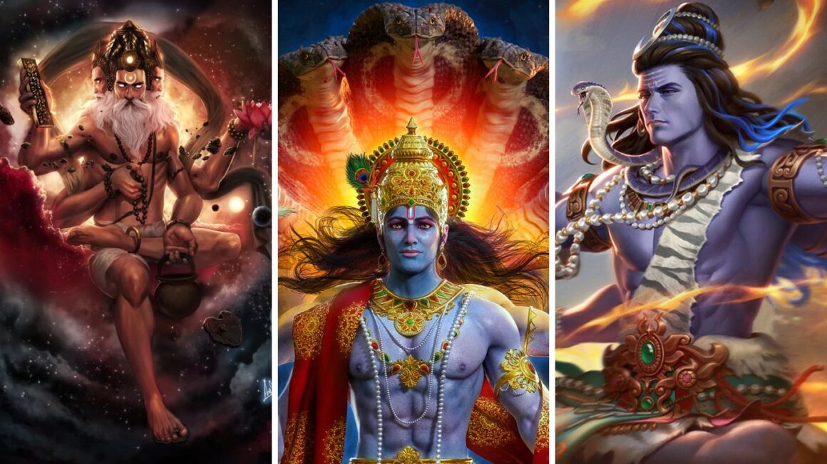 3 Hindu gods also known as Trimurti | Brahma (creator) | Vishnu (preserver) | Mahesh (destroyer) | Explained