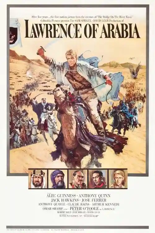 अब तक की 15 सबसे बड़ी ऐतिहासिक फिल्में - लॉरेंस ऑफ अरेबिया (11 दिसंबर, 1962) डेविड लीन द्वारा