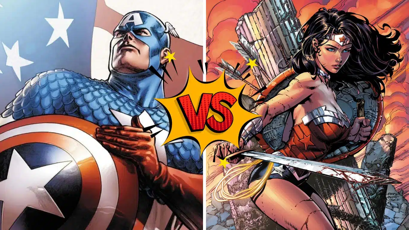 Marvel and DC Characters who can be Perfect Opponents - Captain America vs Wonder Woman