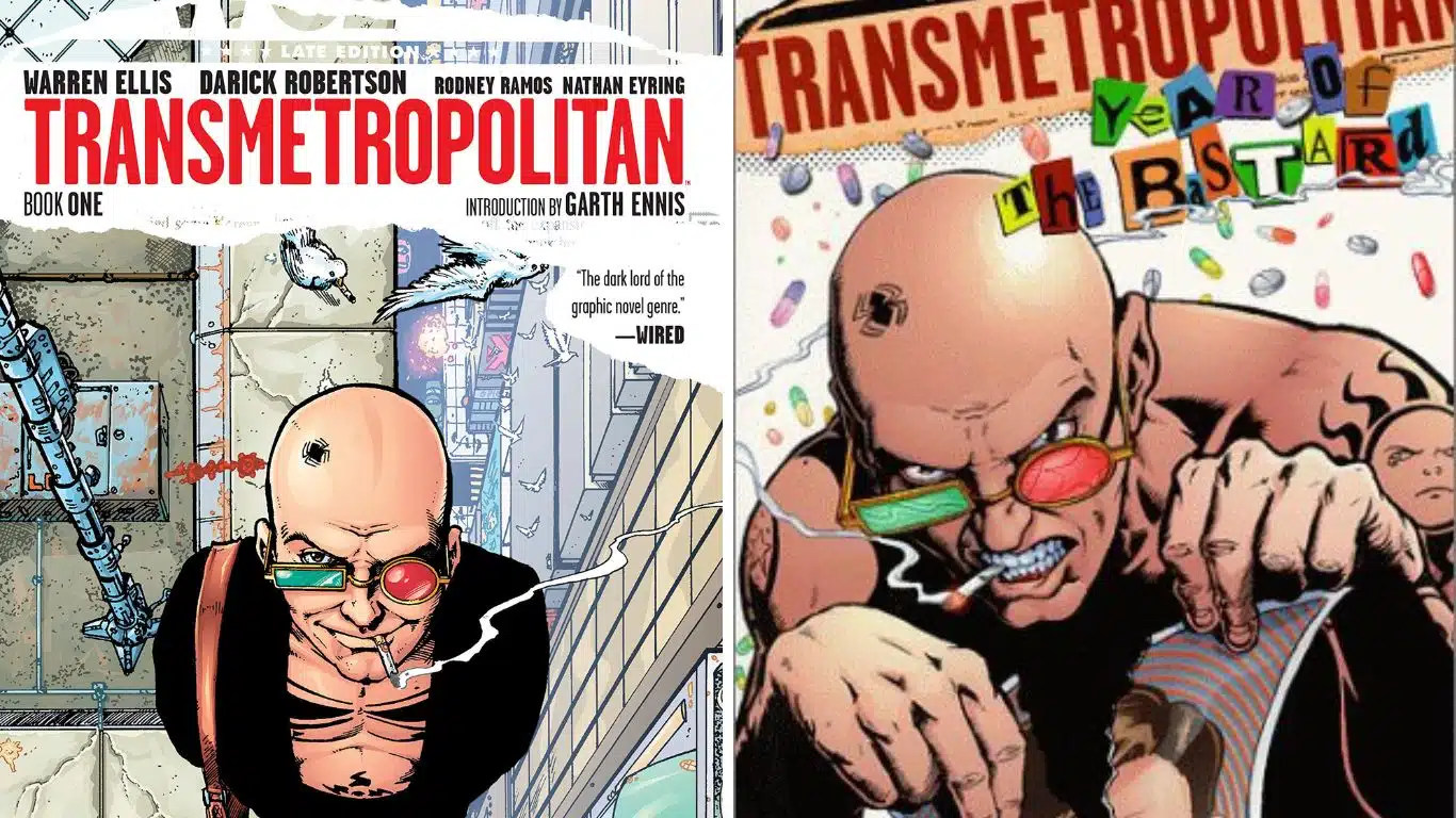 "Transmetropolitan" by Warren Ellis and Darick Robertson