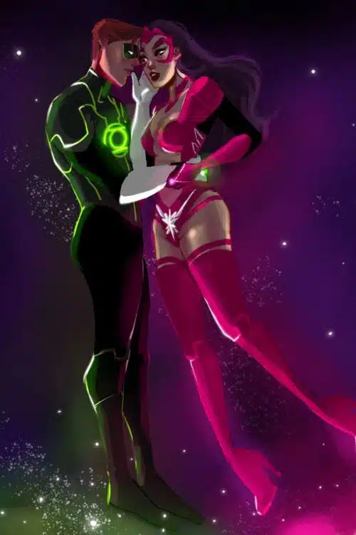 10 Most Bizarre DC Comics Love Affairs - Green Lantern and Star Sapphire's Cosmic Romance