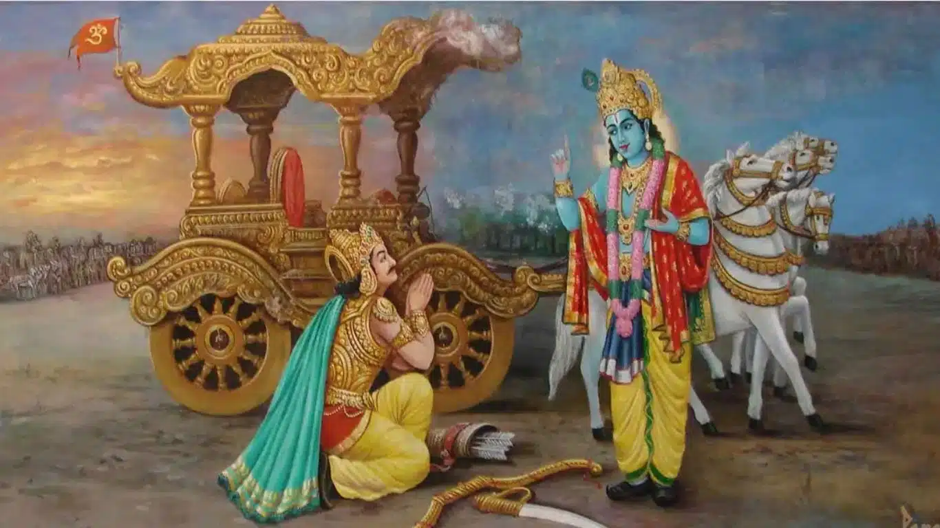 Krishna (the cowherd and central figure in the Bhagavad Gita)