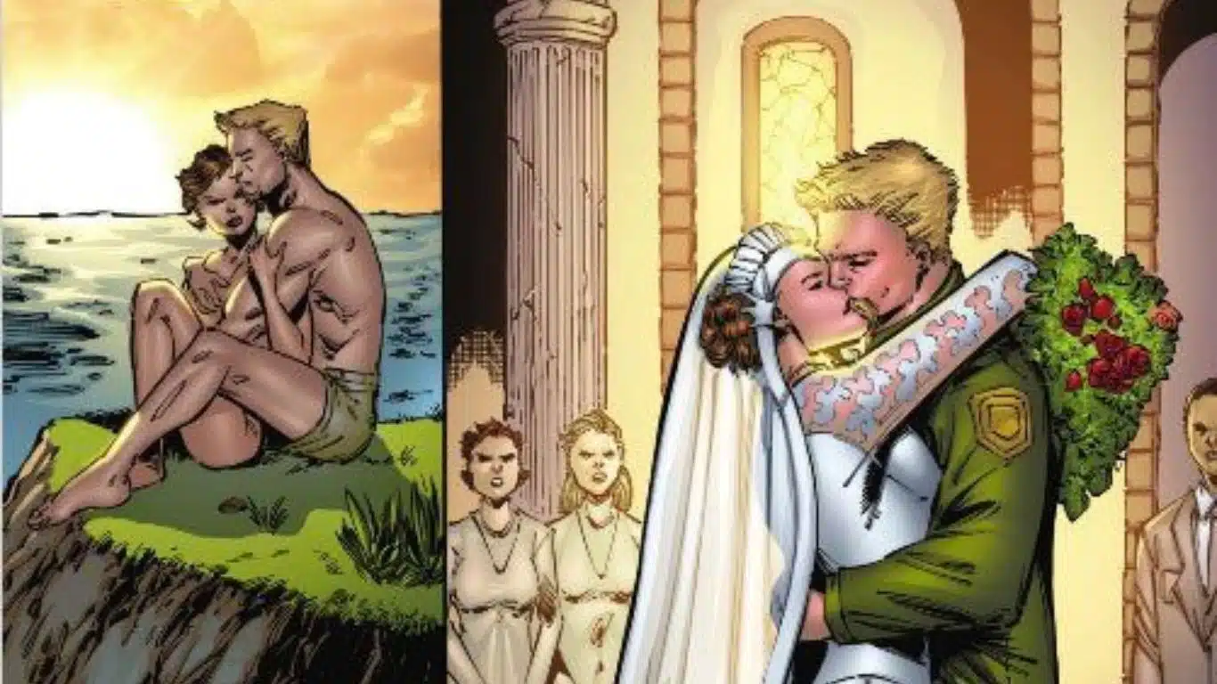 10 Best Villain Weddings In DC Comics - Deathstroke and Adeline Kane