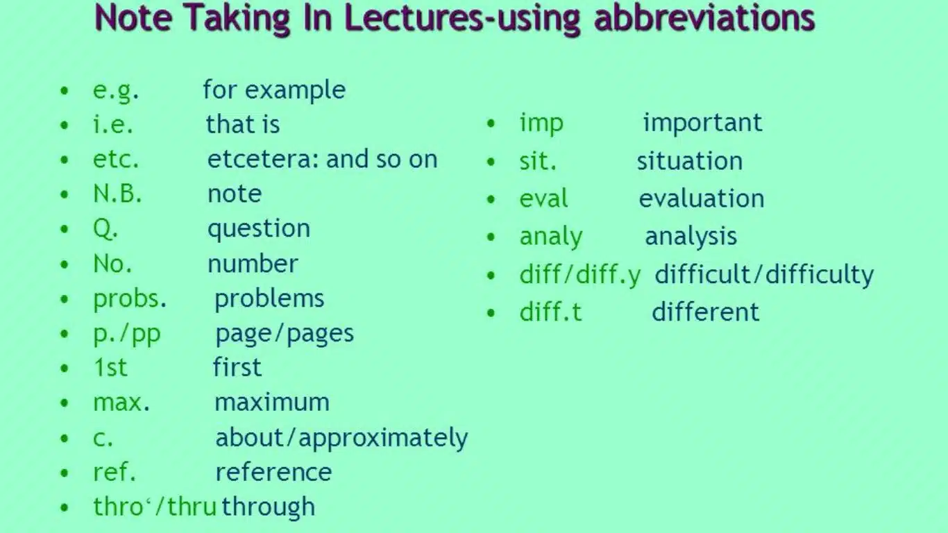 Note-Taking Techniques For Students