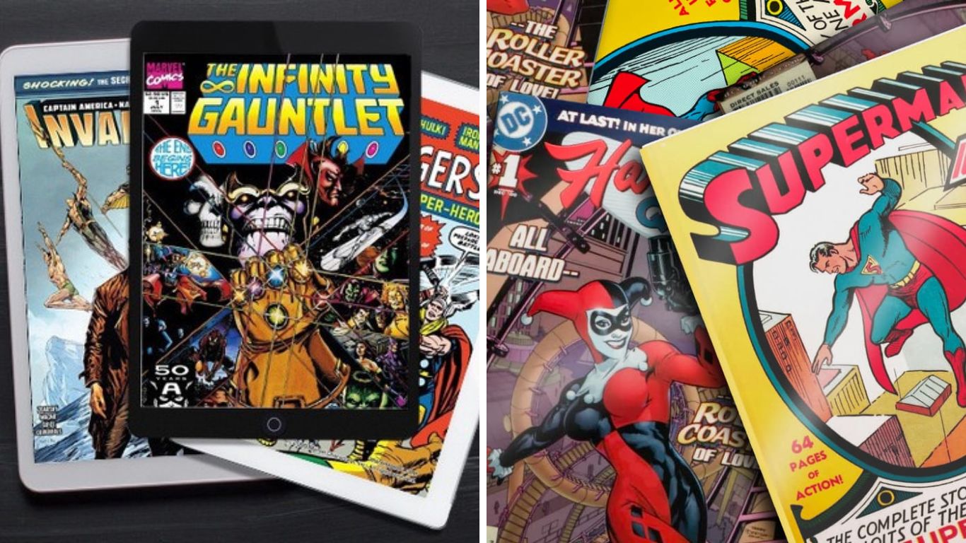 digital comic books and print comic books