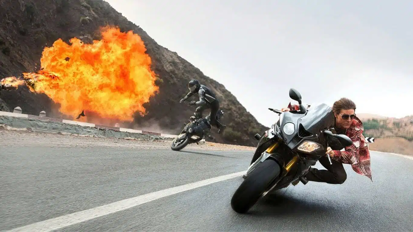Mind-Blowing Movie Stunts Ever Executed by Tom Cruise in Mission Impossible - Intense bike sequences