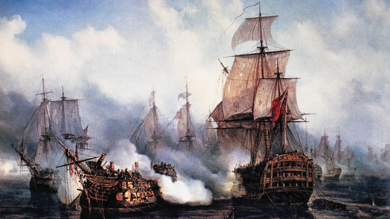 Famous Battles and The Warriors Who Won Them - Battle of Trafalgar (1805) - The British navy, led by Admiral Horatio Nelson