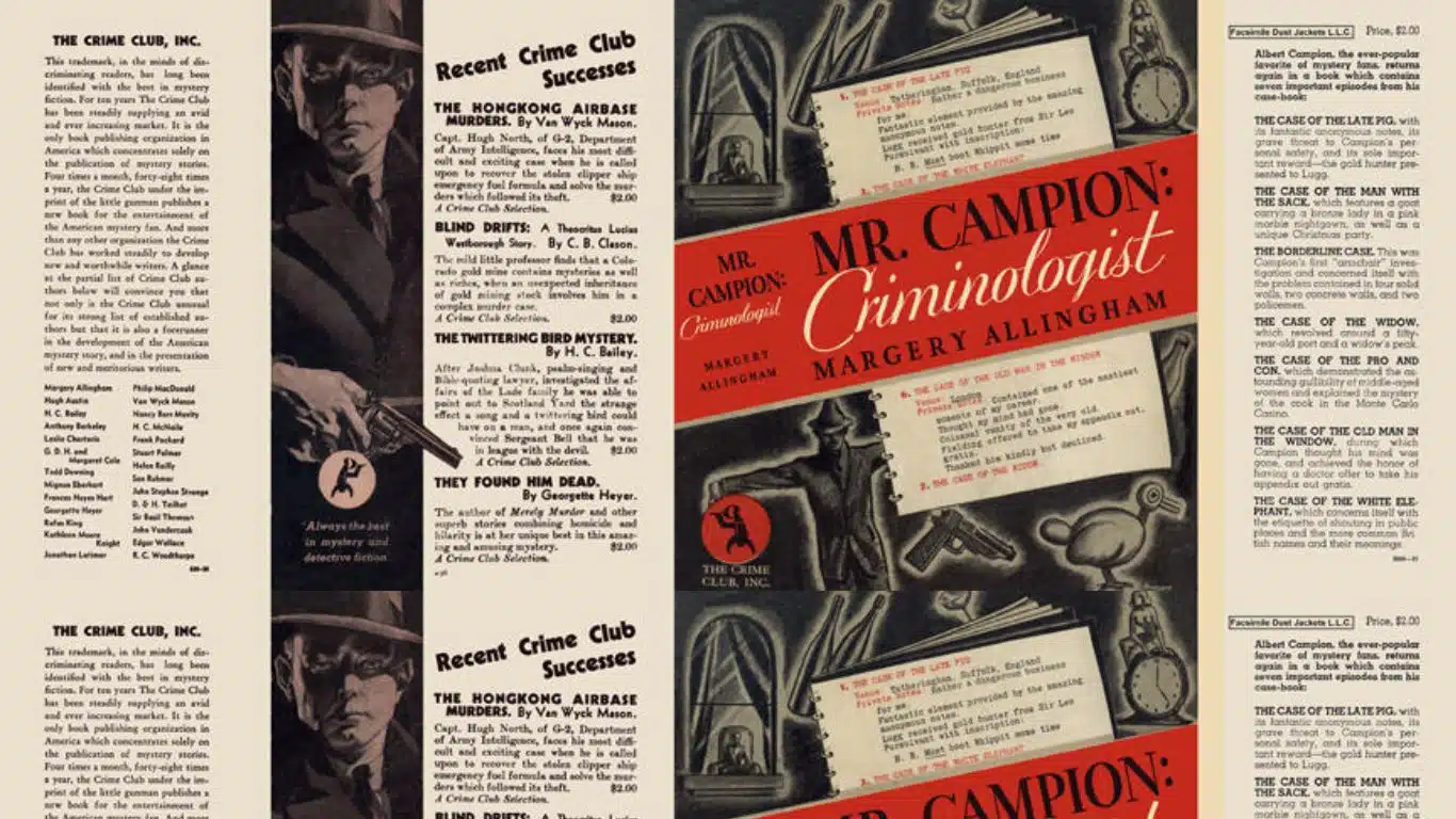 Forgotten Detectives of Golden Age Mysteries from Books - Albert Campion - by Margery Allingham