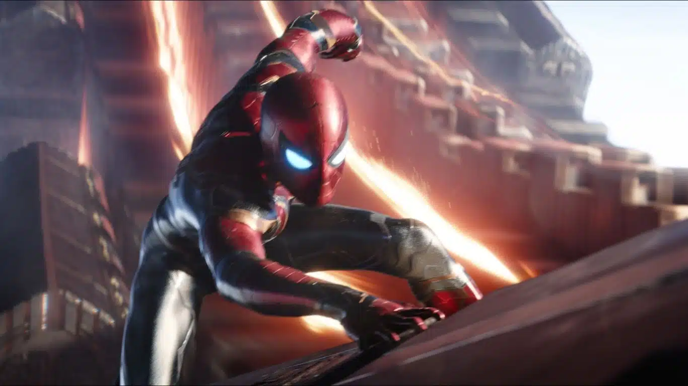 Iron Spider suit for the first time