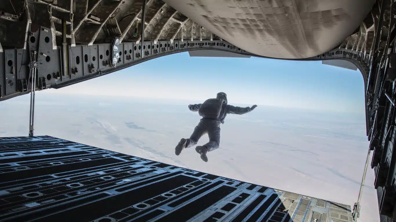 Top 10 Movie Stunts of All Time - Mission: Impossible - Fallout (2018): HALO jump stunt