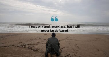 I may win and I may lose, but I will never be defeated