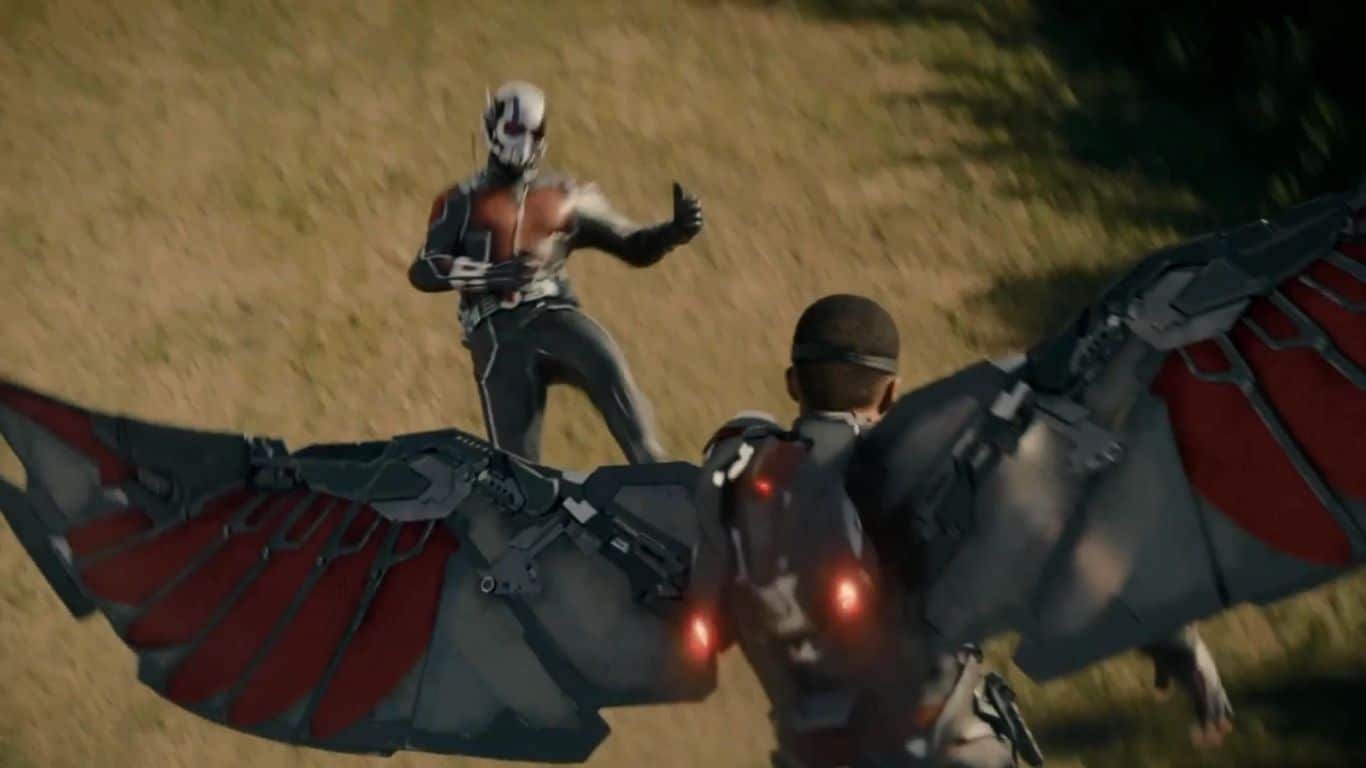 10 Best Hero vs. Hero Fights in Movies - Ant-Man vs. Falcon ("Ant-Man", 2015)