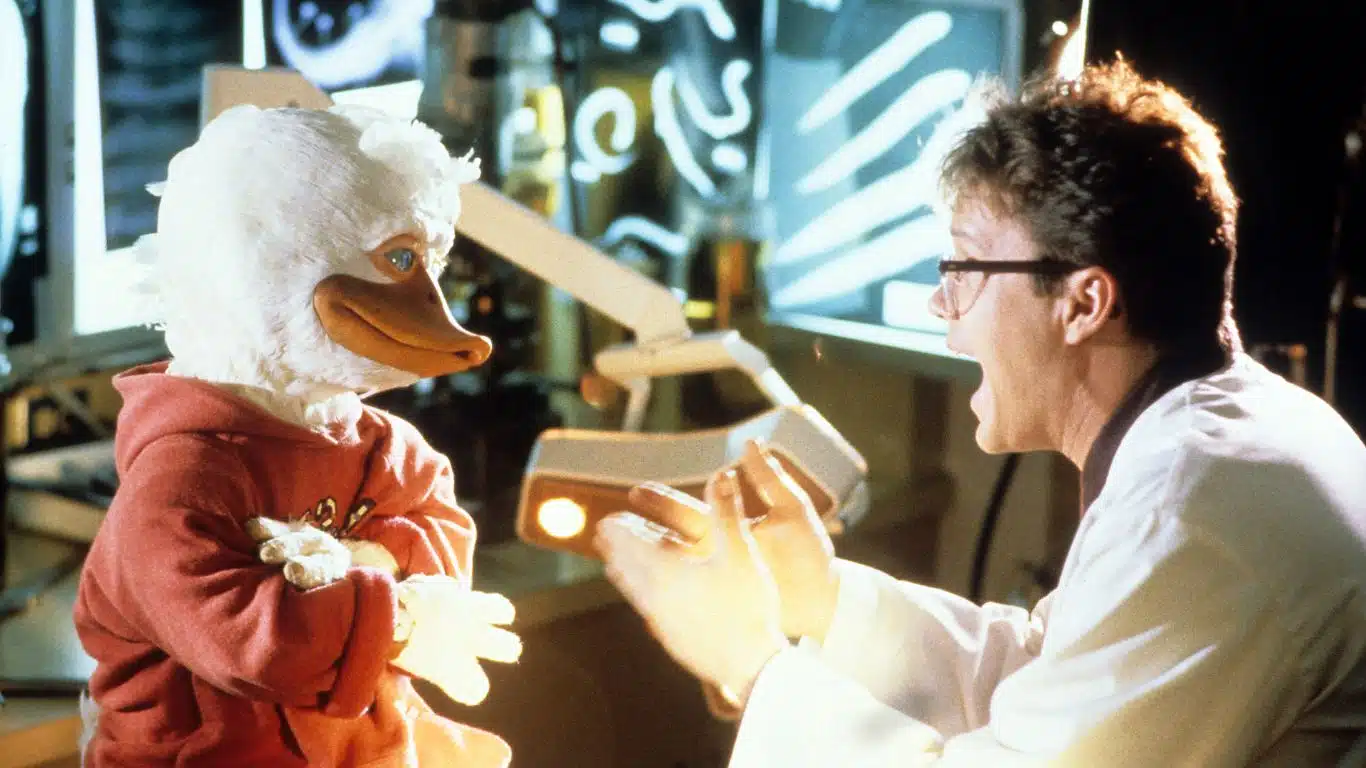 10 Lowest Rated Marvel Movies on IMDb - "Howard the Duck" (1986) - IMDb rating: 4.7/10