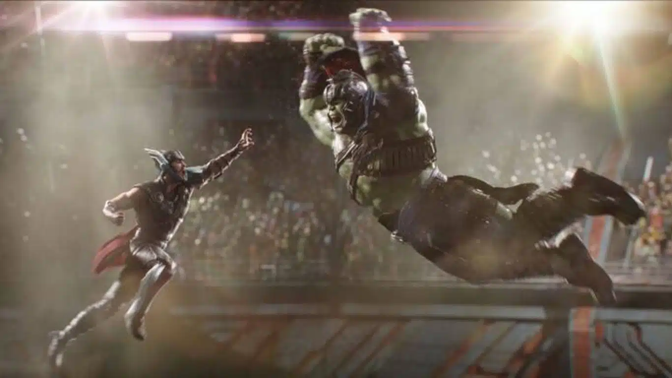 10 Best Hero vs. Hero Fights in Movies - Thor vs. Hulk ("Thor: Ragnarok", 2017)