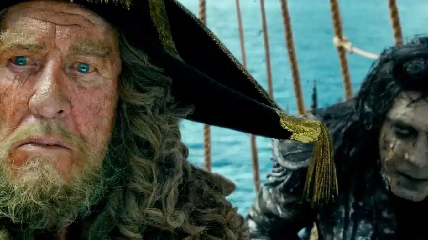 Best Villain Vs. Villain Fights In Movies - Captain Hector Barbossa vs. Blackbeard