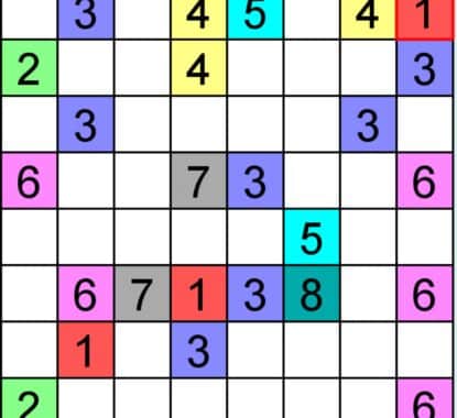 10 Puzzles That are Similar to Sudoku - Puzzle 9: Fillomino