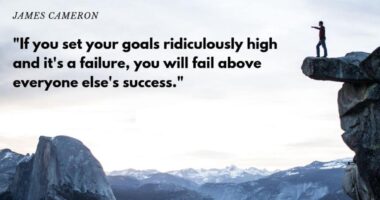 If you set your goals ridiculously high and it's a failure, you will fail above everyone else's success