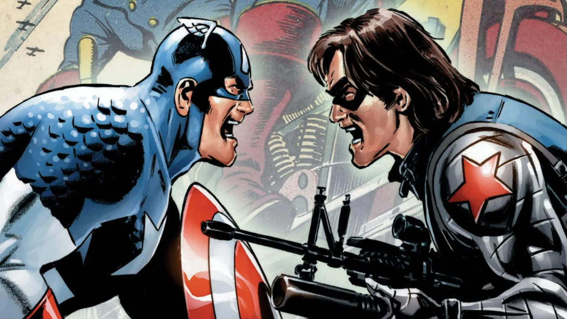 Captain America and Bucky Barnes (Winter Soldier)