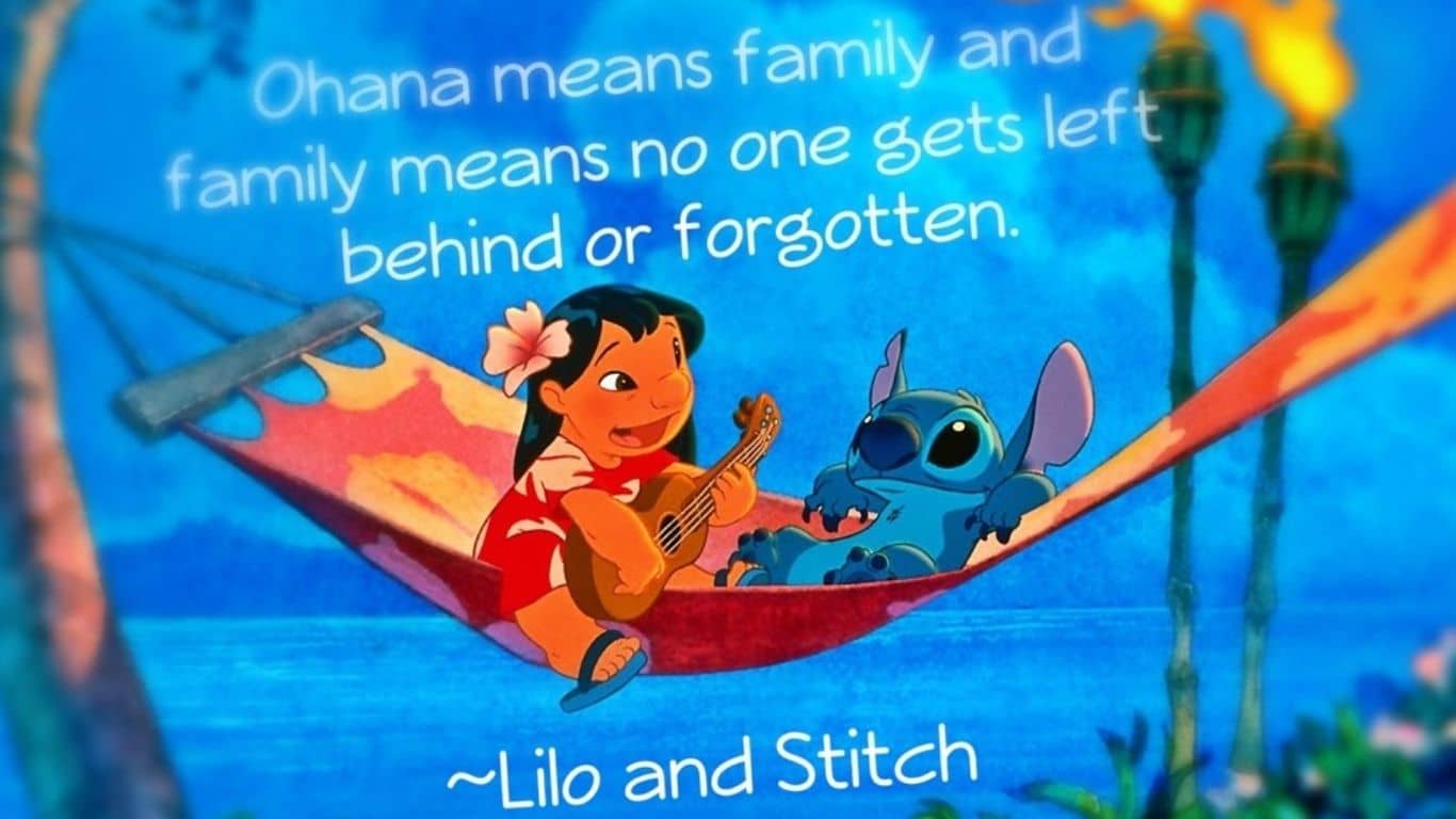 20 meilleures citations de films, accompagnées de brèves explications : "Ohana signifie famille, et famille signifie que personne n'est laissé pour compte ou oublié." (Lilo et Stitch)