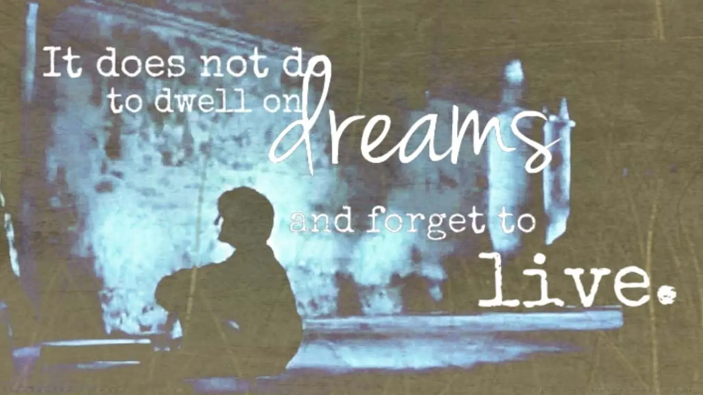 "It does not do to dwell on dreams and forget to live." - J.K. Rowling