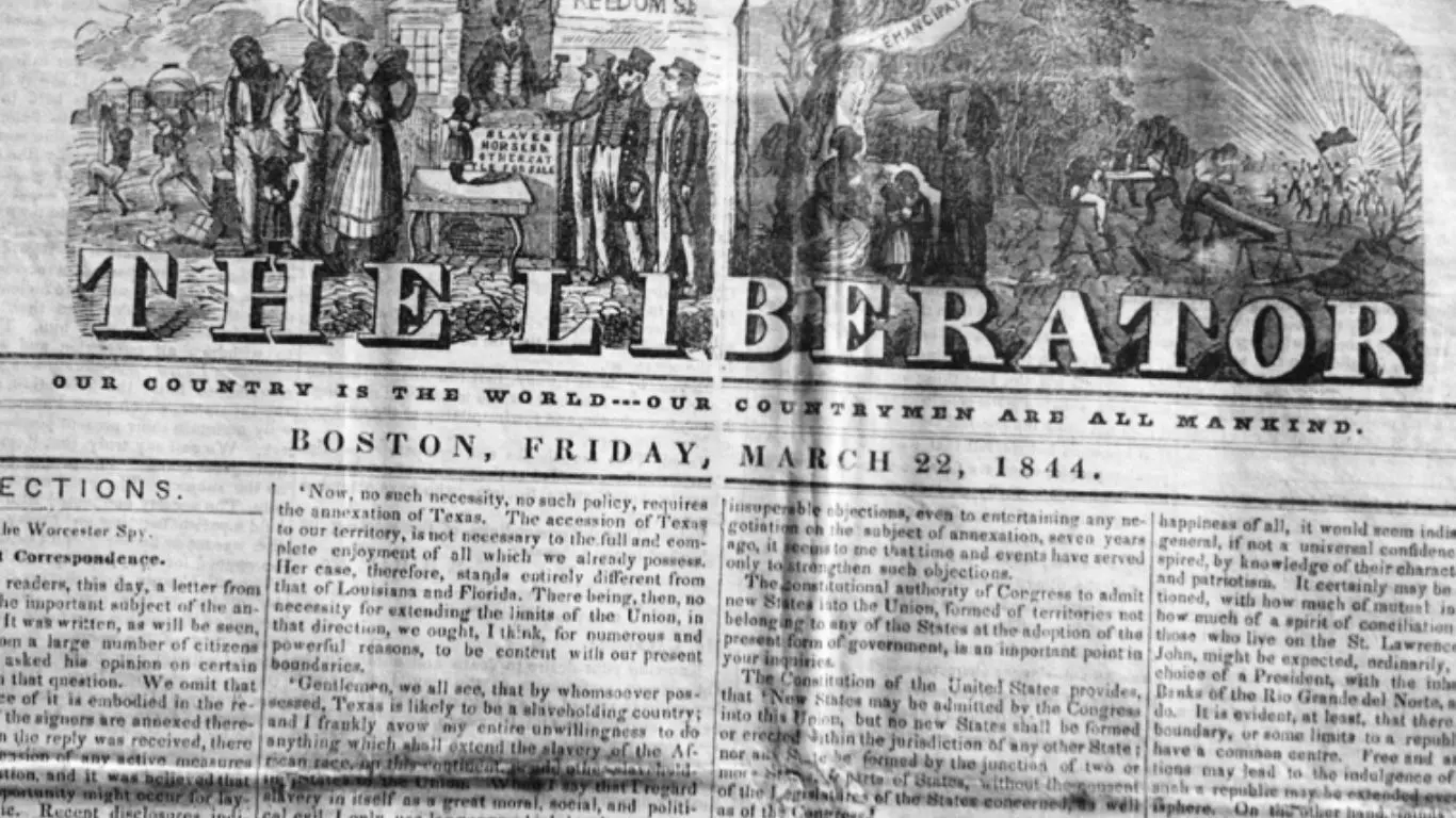 Major Historical Events on January 1 - Today in History - 1831: Publication of the First Issue of "The Liberator"