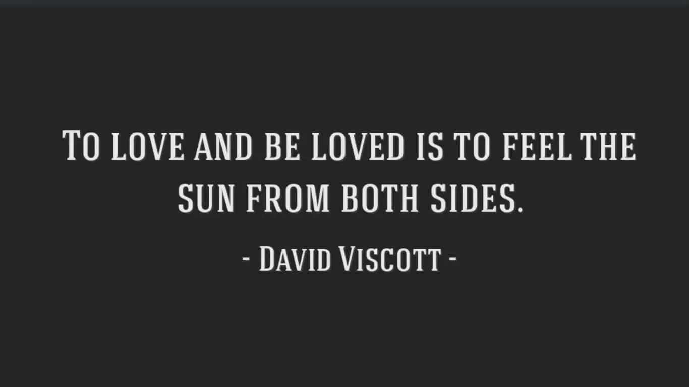 20 Best quotes from the world of literature, along with brief explanations - "To love and be loved is to feel the sun from both sides." - David Viscott
