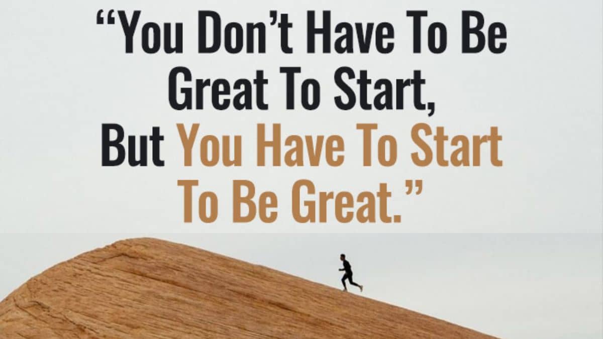 Il n'est pas nécessaire d'être génial pour commencer, mais il faut commencer à être génial