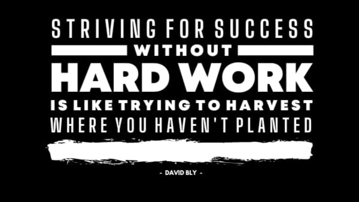 Striving for success without hard work is like trying to harvest where you haven’t planted