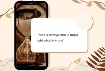 There is always time to make right what is wrong
