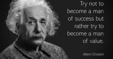 Try not to become a man of success. Rather become a man of value