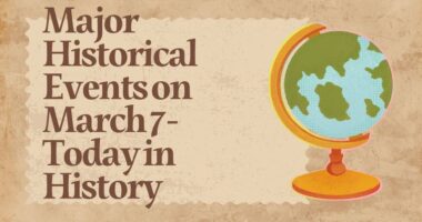 Major Historical Events on March 7- Today in History