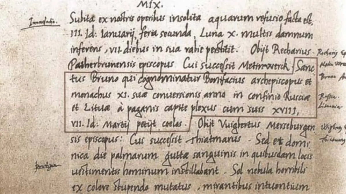 Major Historical Events on March 9- Today in History - 1009 – Lithuania First Mentioned