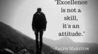 Excellence is not a skill. It is an attitude