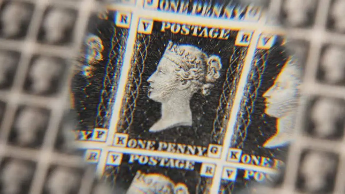 Major Historical Events on May 1 - Close-up of vintage One Penny Black postage stamp.