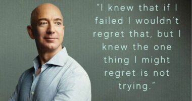 I knew that if I failed I wouldn’t regret that, but I knew the one thing I might regret is not trying.