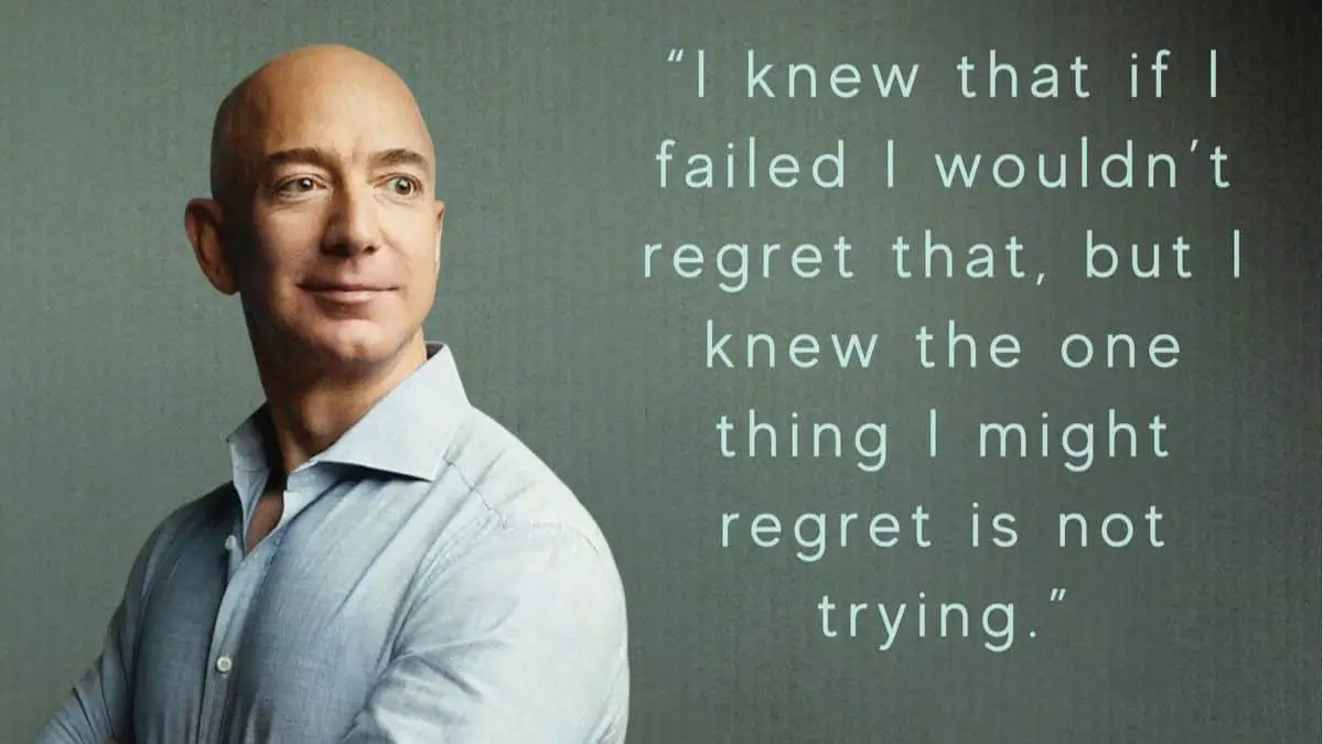 I knew that if I failed I wouldn’t regret that, but I knew the one thing I might regret is not trying.