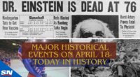 Major Historical Events on April 18- Today in History