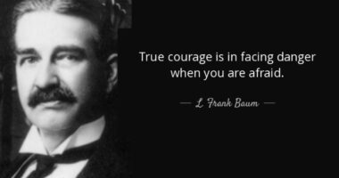 The true courage is in facing danger when you are afraid