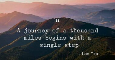 The journey of a thousand miles begins with one step