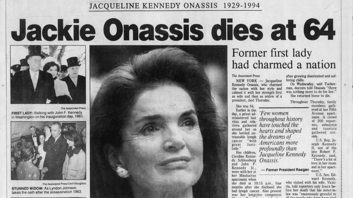 Death of Jacqueline Kennedy Onassis - 1994 AD