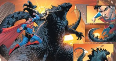 Superman Fight with Godzilla in Justice League vs. Godzilla vs. Kong (Comic stories)