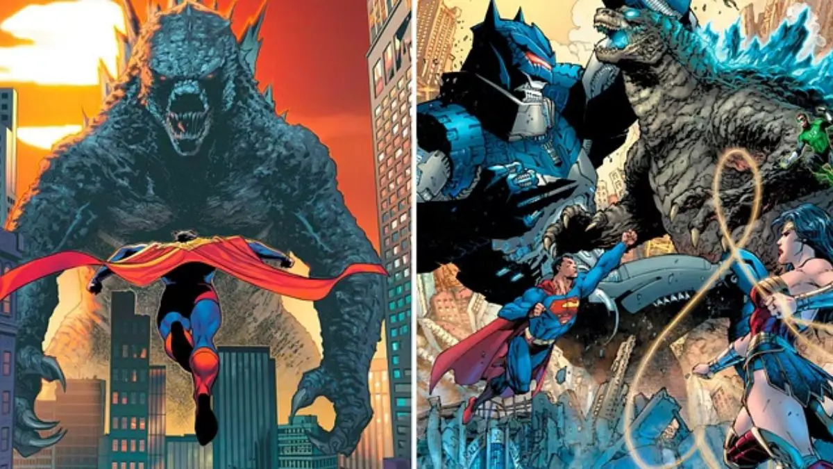 Superman Fight with Godzilla in Justice League vs. Godzilla vs. Kong (Comic stories)