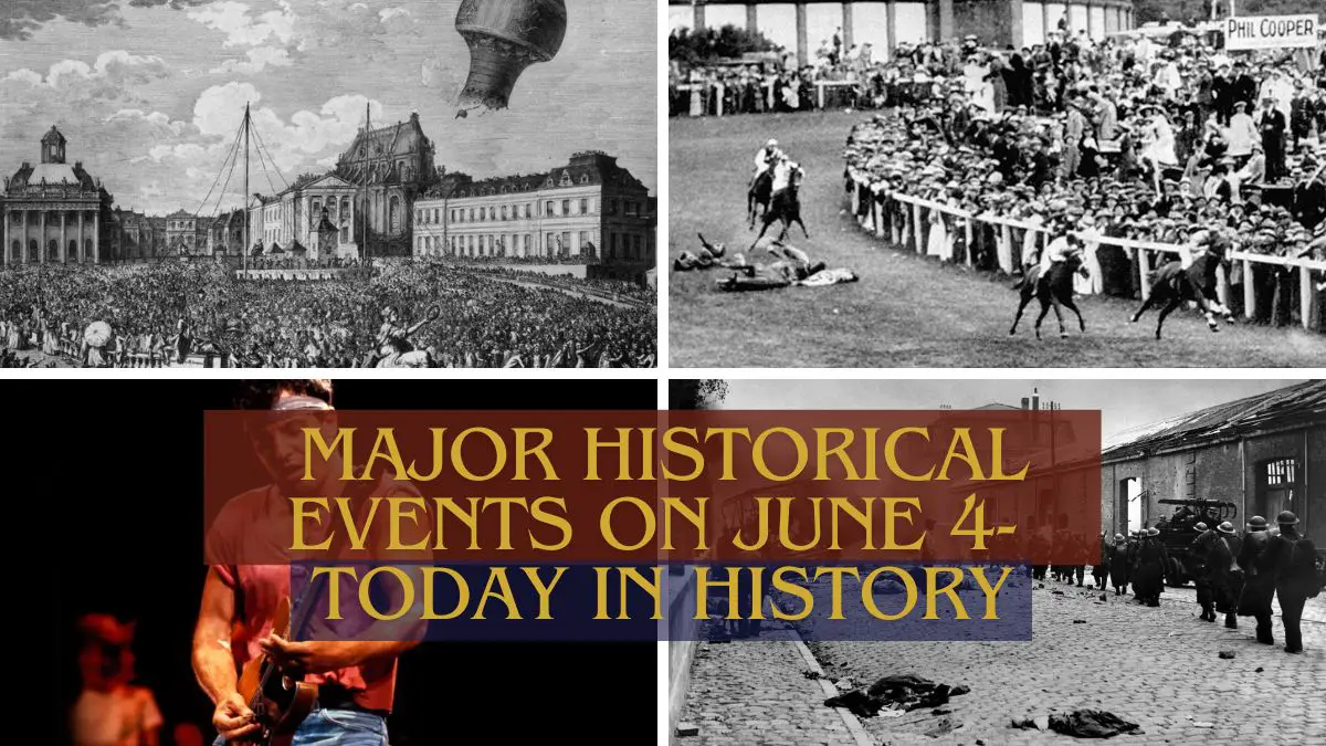 Major Historical Events on June 4- Today in History