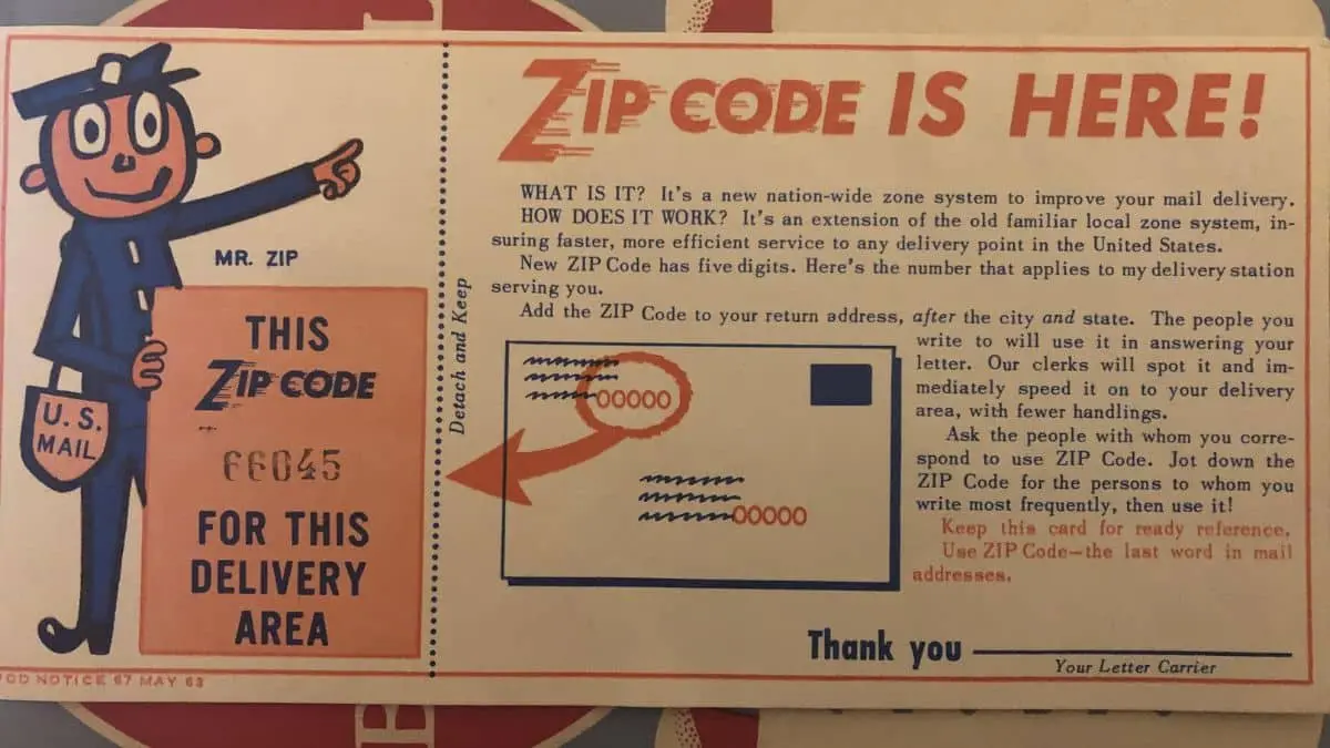 Introduction of the ZIP Code - 1963 AD