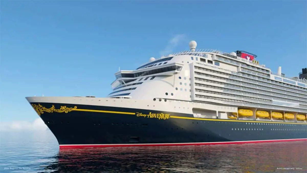 The Disney Adventure cruise ship is scheduled to set sail from Singapore in 2025