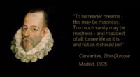 Too much sanity may be madness — and maddest of all: to see life as it is, and not as it should be!