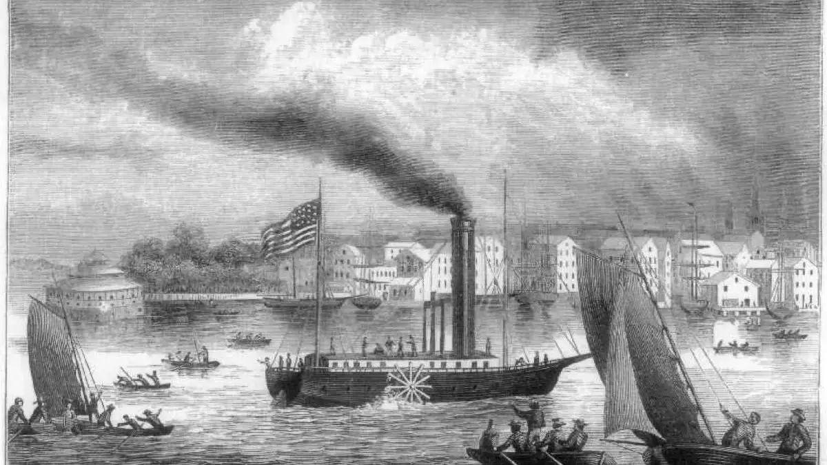 The Launch of the First Practical Steamboat - 1807 AD - Major Historical Events on August 17