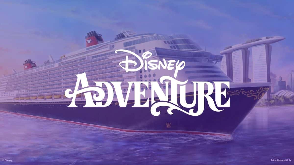 The Disney Adventure cruise ship is scheduled to set sail from Singapore in 2025